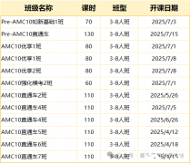AMC10競賽50小時小班課，實現(xiàn)彎道超車！